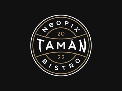 Taman bistro badge bar beer bistro branding design drinks font graphic design illustration letters location logo mark place pub symbol typo typografy vector