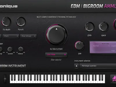 EDM / Bigroom Ammunition VST / AU plug-in UX design au design g sonique gui music software plug in software ui user interface ux vst