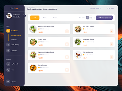 Food Menu App: Elevating Dining Experience dashboard design desktop food food menu menu mobile mobile app ui ux web design webmarc