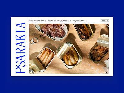 Psarakia – Tinned Fish E-commerce Store design ecommerce herosection landingpage ui webdesign website