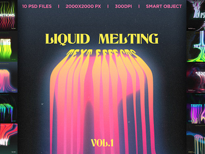 Liquid Melting Text Effects Vol.1