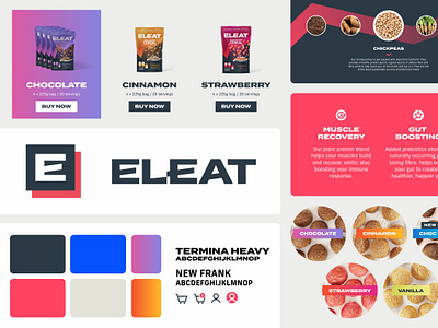 Eleat - UI Overview colour palette overview ui web design