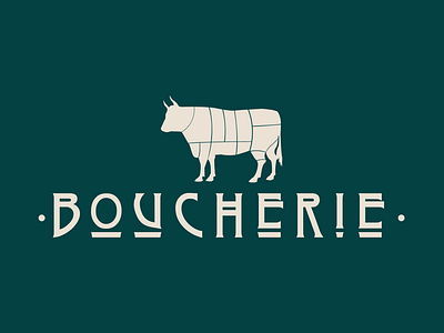 Boucherie - Butcher shop logo branding butcher cow design food graphic design iconic italian italy logo minimal restaurants rustic vector verona