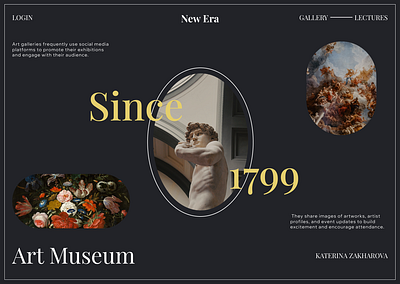 Art Museum design figma landing ui web