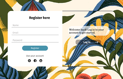 Register idea design illustration ui ux