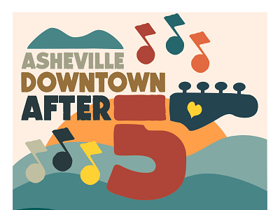 Asheville Downtown After 5 asheville branding logo music north carolina