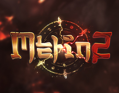 Chinese Metin2 Game Logo Design - M2World 🏮🔥 animated fantasy logo design fantasy game logo gaming metin2 mmorgp muonline