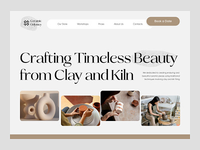 Ceramic Odyssey - Hero bold creative design ecommerce hero landing store ui ui landing uiux ux web design website
