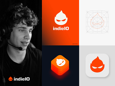 Design Logo for Indie IO design esport flare games graphic design icon iconis logo minimal red simple vector