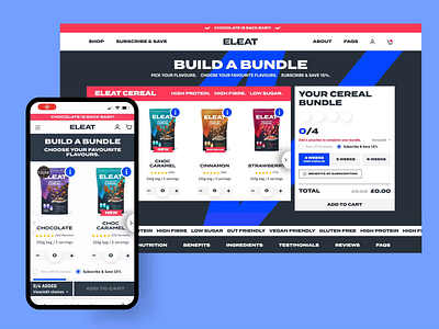 Eleat - Build a Bundle build a box build a bundle design functionality ui web design