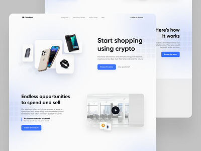 Crypto Marketplace Website bitcoin conversion crypto cryptocurrency cryptowhale ethereum fiat finance landingpage landingpagedesign litecoin money webdesign website