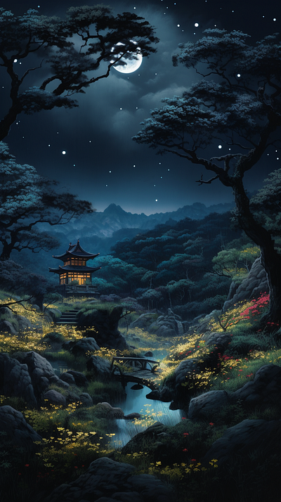 Japanese Art - Temple Of The Lords digital art japanese art painting temple