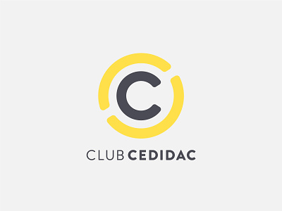 Club Cedidac logo branding business c logo club club cedidac companies copyright corporate corporate design education gray internships law logo logo design networking students swiss visual identity yellow