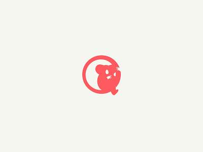 Qoalis brand branding circle clean cute design graphic design icon koala logo minimal vector