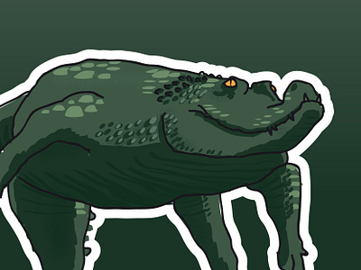 Chester Zoo 'Crocodile' Illustration graphic design illustration signage vector artwork