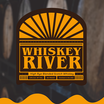 Whiskey River branding graphic design logo