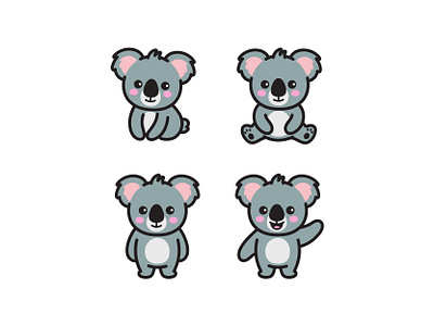 Baby Koala Set babykoala cute doodle illustration koala vector