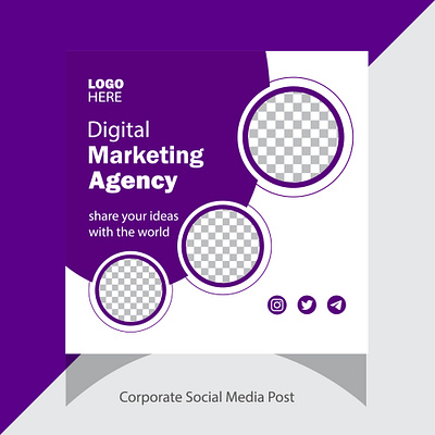 Corporate Social Media Post Design advertising agency banner business business profile company corporate corporate social media post design flyer graphic design layout marketing marketing agency post poster professional promotion social media template