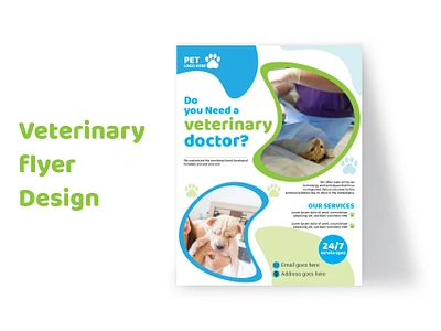 Veterinary Flyer design a4 flyer banner clinic dental flyer design doctor dogs flyer graphic design health hospital leaflate medical flyer medicine pet poster design template vet vetarinary web design