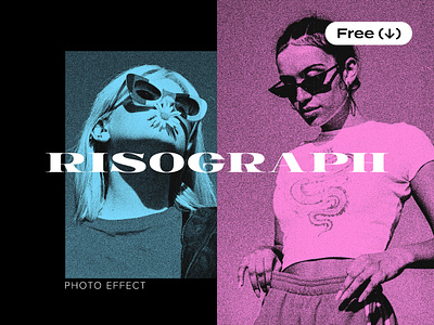 Old Risograph Poster Photo Effect download free freebie grain grunge letterpress noise pixelbuddha print printer psd retro riso risograph template vintage zine