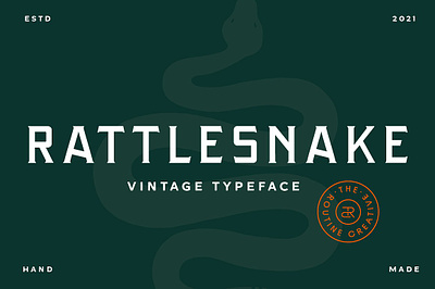 Rattlesnake - Vintage Serif Font american display logo logotype masculine modern rattle rattllesnake rustic snake spur font type vintage
