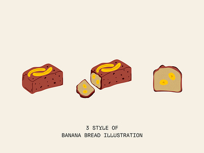 Banana Bread illustrations for Send Bars banana bread food illustration graphic design hand drawing illustration vector
