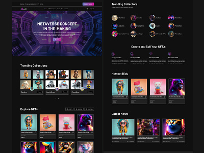 NFT,s Website Landing page landing page nft ui ux