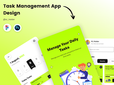 Task Management App Design🚀 3d ali haider animation app app ui logo motion graphics product designer task app task app ui task management app task management app ui ui designer uxui design web design