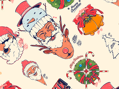 CHRISTMAS CARTOON DESIGN cartoon cartoon santaclaus christmas design concept art design graphic design illustration logo mascot santaclaus