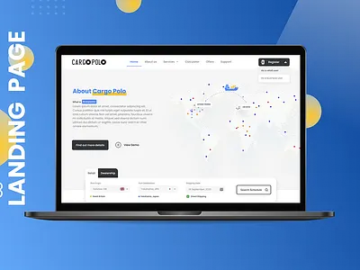 Cargo - Landing Web Page cargo cargo delivery cargo landing page delivery web page landing page ship shipping ui landing page ui ux web design