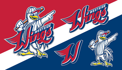 Westside Wings baseball baseballlogo baseballmascot baseballteam character characterdesign characterlogo chicken chickenlogo graphic design logo logodesign mascotlogo modernlogo roasterchicken roasterlogo