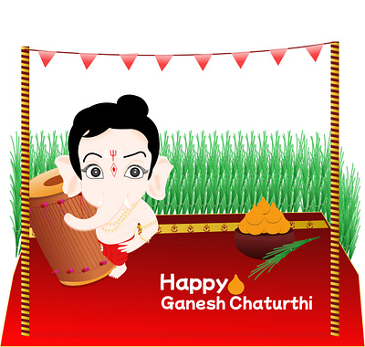 Ganesh Chaturthi art ganesh ganesh chaturthi ganesh vector graphic design illustration illustrator vector