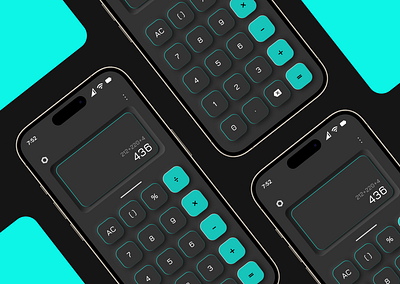Calculator Neumorphic 3d aesthetic calculator dailyui dark mode design future iphone minimal mockup neumorphism ui uiux