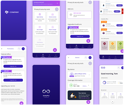 Defining a unifying strategy and redesign for a security app branding creative dashboard design design system design thinking figma mobile app security south africa ui design ux design