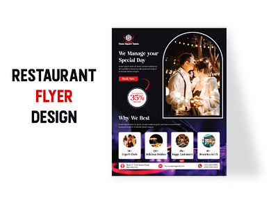 Restaurants Flyer design adds business chefs cooking customer delicious food design events flyer flyer food graphic design illustration leaflate party flyer restaurant template