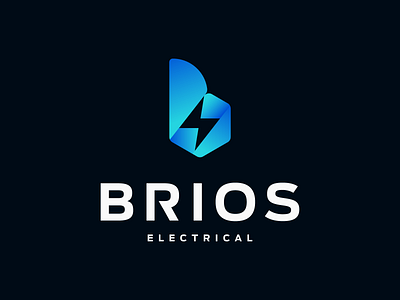 Brios Electrical bolt brand branding concept electrical electricity icon identity lightning logo logodesign mark