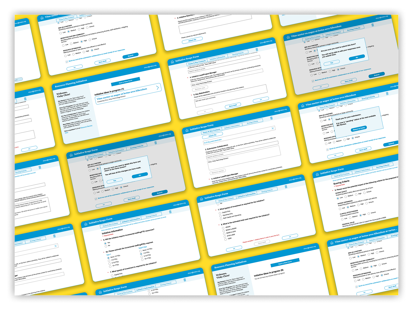 Resource Planning New Initiative Form Power App by Vicky Chou on Dribbble