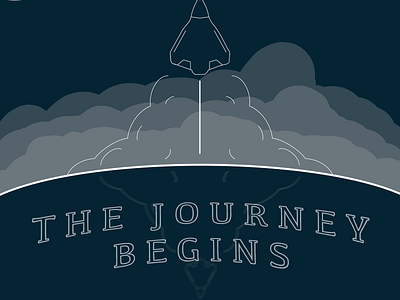 The Journey Begins graphic design logo