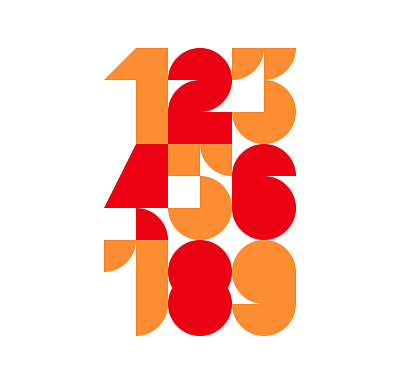 Numbers design graphic design illustration minimal numbers typography vector