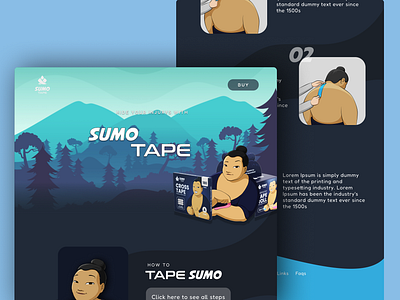 Anime tape website anime japanese mountain web ui tape ui web design website design