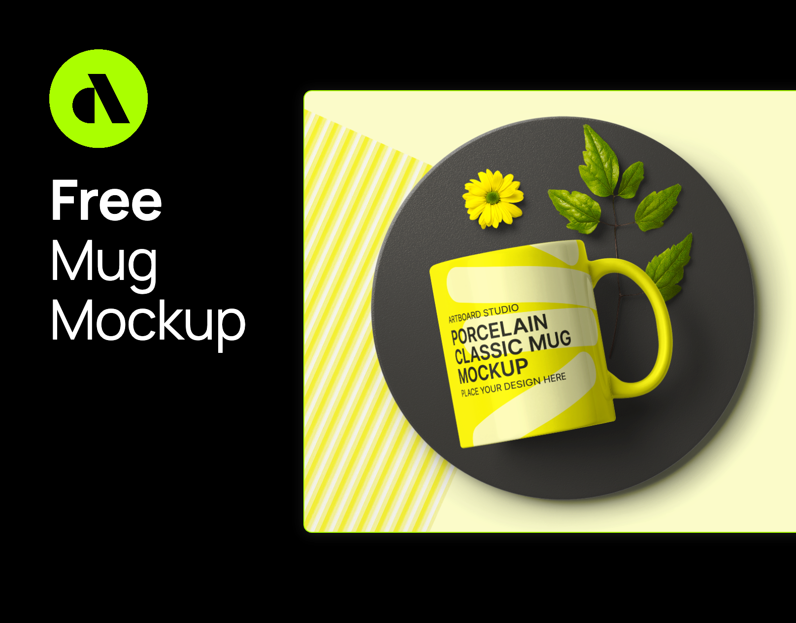 Free Porcelain Classic Mug Mockup with Props artboard studio brand brand identity branding design free free mockup free mug mockup template graphic design marketing mockup mockup template mug mockup