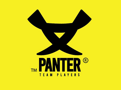 Serbian Brand Company, named Panter - without -h- apparel logo black black and yellow branding fashion logo graphic design logo minimal panther simple t shirt print yellow