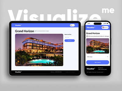 Visualize.me - SaaS platform for hotel booking booking georgia hotel interface proptech real estate real estate marketplace responsive saas ui ux web