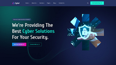 Cyber security solution branding graphic design ui