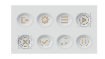 UI Design Iconography (six simple and sleek icons) for 2D Games games graphic design icons mobile apps ui vector
