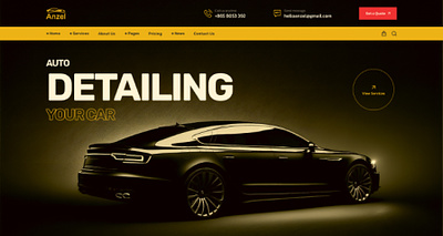 Auto detailing & car washing auto detailing branding car wash cleaning design graphic design illustration minimal ui ux washing web website