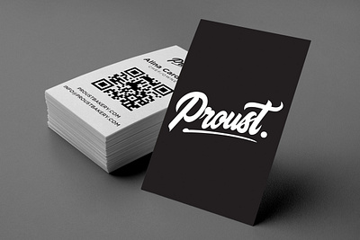 Proust Bakery branding business cards food graphic design web design