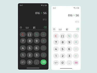 A calculator ui