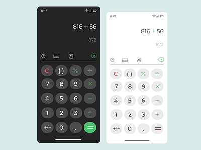 A calculator ui