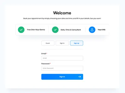 Demo Progress UI - Consultation Call app clean design illustration ui web website white